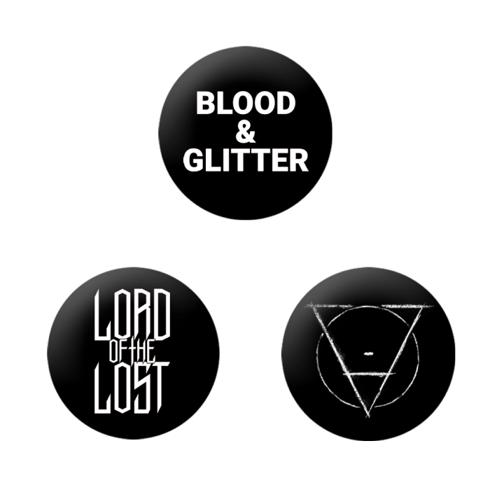 'Blood & Glitter' Button-Set white
