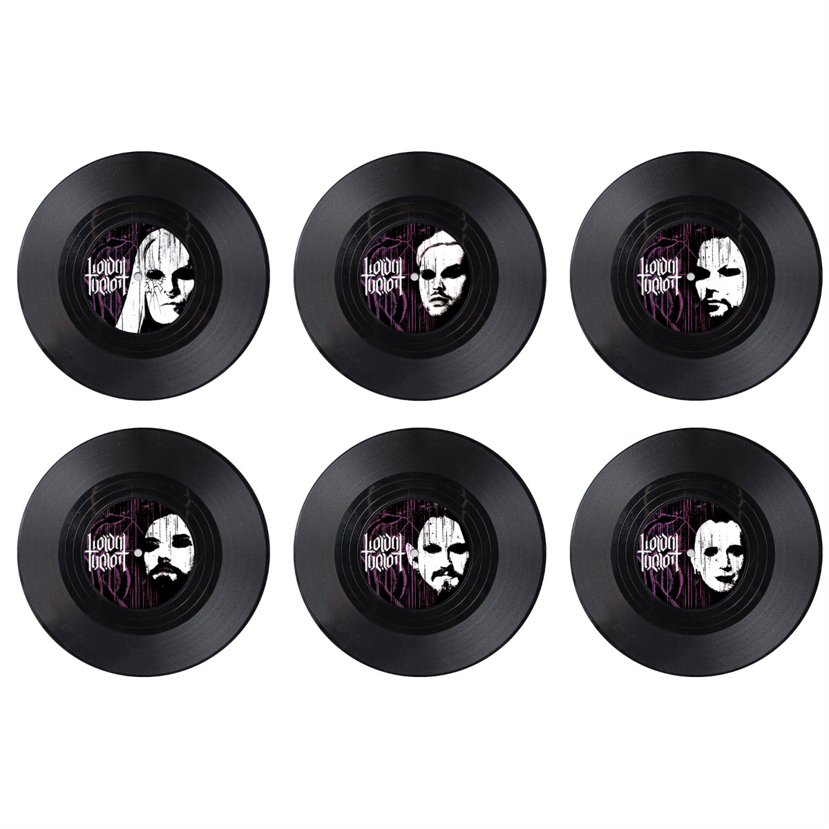'Band' Vinyl-Untersetzer 6er Set