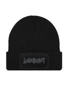 'Ambigram' Patch Beanie Schwarz