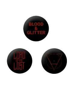 'Blood & Glitter' Button-Set red