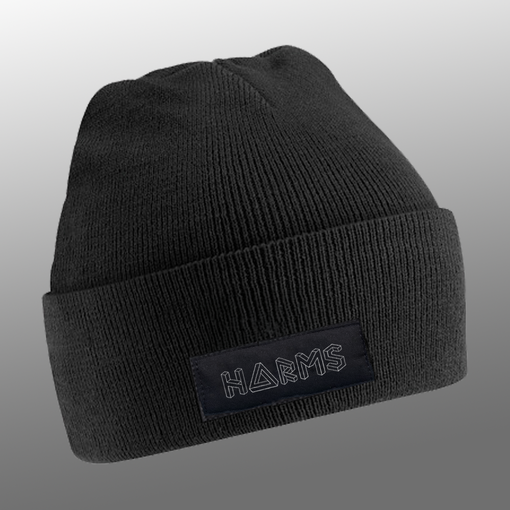 HARMS 'Logo' Beanie Schwarz
