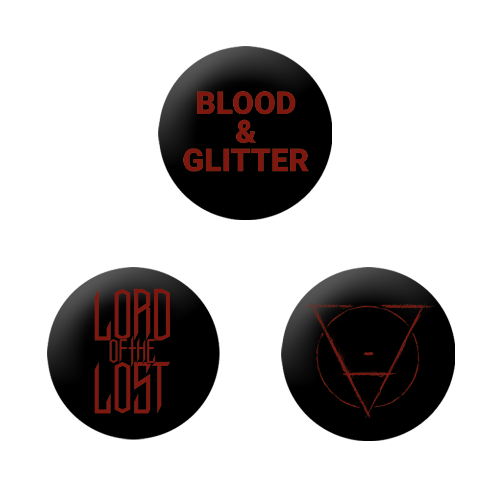 'Blood & Glitter' Button-Set red