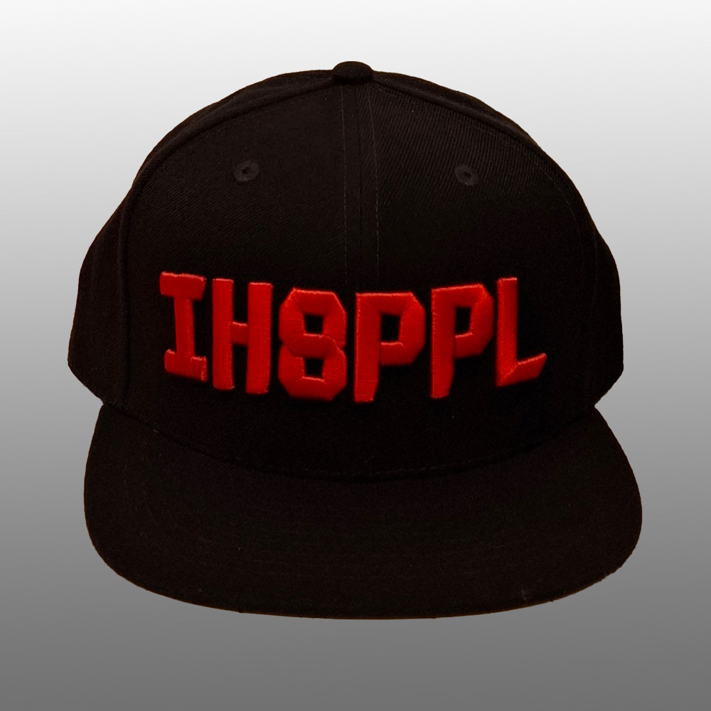 'IH8PPL' Snapback Red