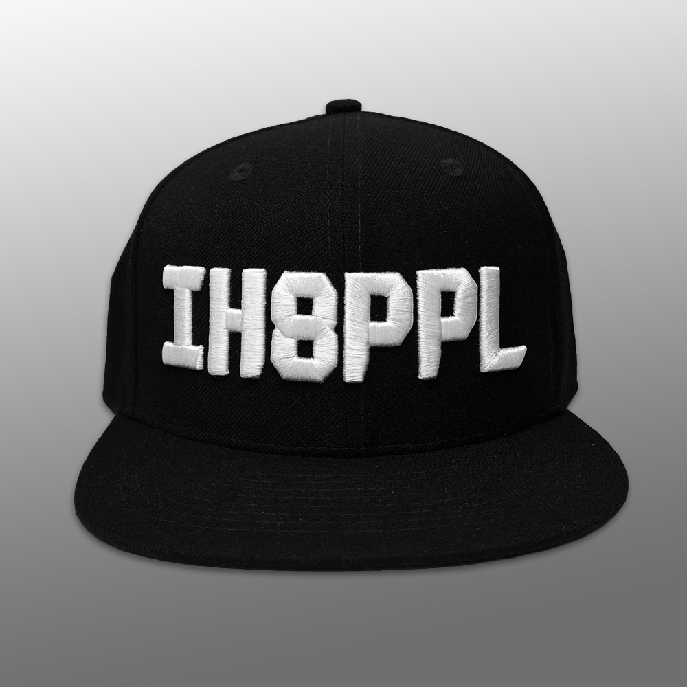 'IH8PPL' Snapback White