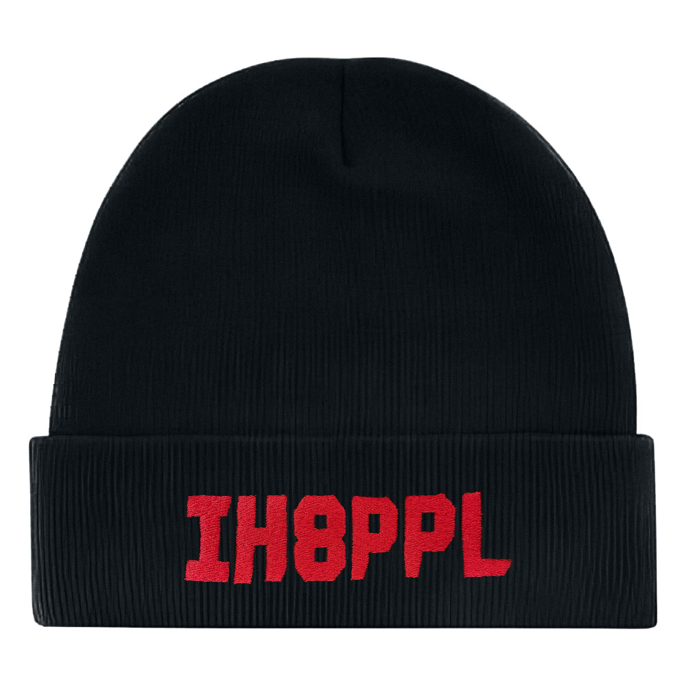 'IH8PPL' Beanie Schwarz