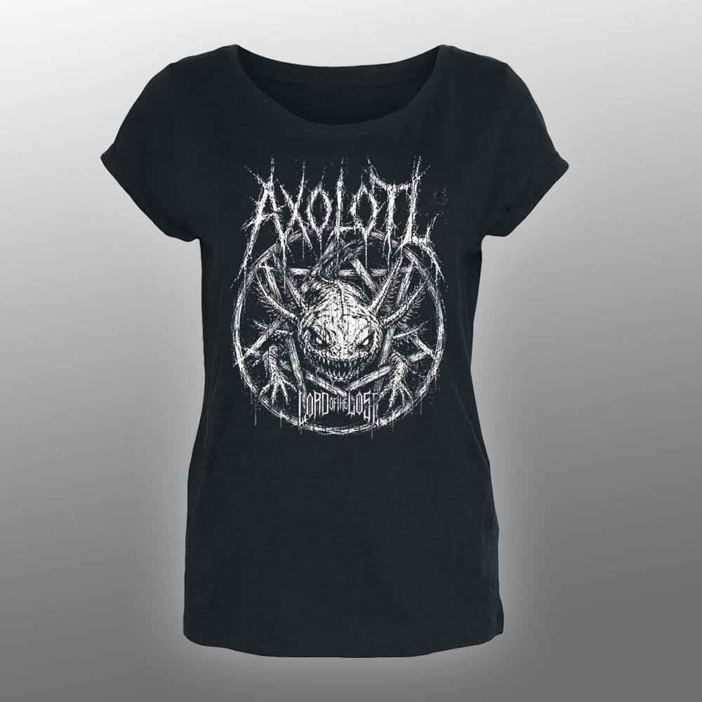 'Metal axoLOTL' Rolled Up Sleeve Shirt