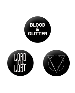 'Blood & Glitter' Button-Set white